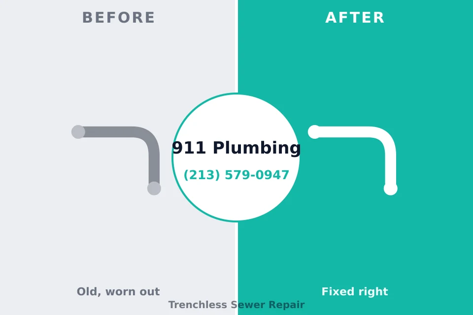 Before and after: plumbing repair Mound City, MO